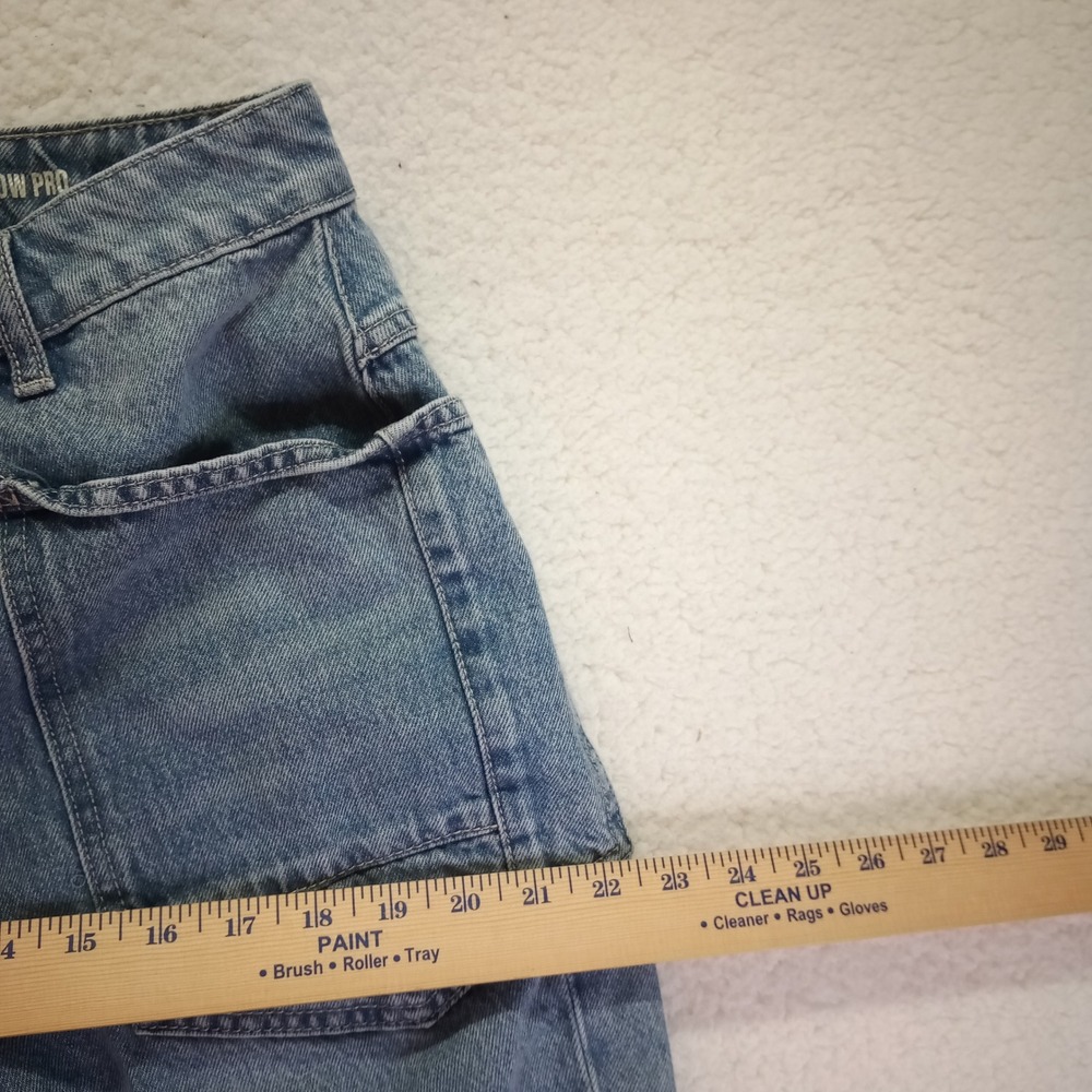 Rewash Low Pro Wide Leg Utility Jeans Blue Medium Wash Cotton Size 13/31 - Picture 5 of 9
